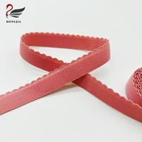 Bande élastique en nylon antidérapante pour soutien-gorge, bordure picot en peluche de 15 mm, bande élastique douce pour sous-vêtements, vente en gros
