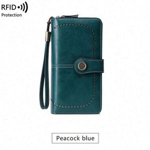 Muestra gratuita 2023, nuevo tarjetero con bloqueo RFID, cartera tipo clutch para mujer, último modelo de bolso para dama - Product Image 5