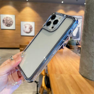 Pour <span class=keywords><strong>Samsung</strong></span> S24 Ultra S23 FE A05 A04E A04 dégradé résistant aux chutes Transparent étui pour téléphone portable clair acrylique Pc étui transparent - Product Image 3