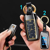 Porte-clés rechargeable USB avec allume-cigare, montre et autres allumeurs électriques USB