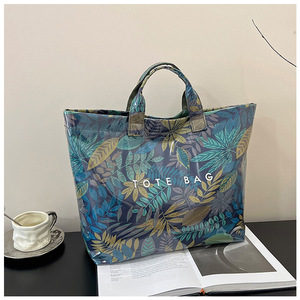 Không thấm nước PVC thạch túi hàng ngày sử dụng Hasp đóng cửa Đại Học Túi tất cả các trên in ấn Lá Cọ mô hình mùa hè bãi biển <span class=keywords><strong>Tote</strong></span> Túi cho phụ nữ - Product Image 2