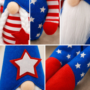 Gnomos Patrióticos para el 4 de Julio, Decoraciones para el Día de <span class=keywords><strong>la</strong></span> Independencia y el Día de los Caídos, Muñeco de Peluche sin Rostro con Bandera Americana, Decoración para el Hogar - Product Image 2