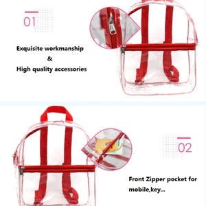 Hot Selling Cute Mini Transparent PVC <b>Clear</b> Bag Multi-Color Letter Pattern <b>Backpack</b> with Zipper Closure Internal Frame - Product Image 6