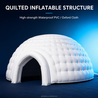 Tente igloo gonflable en tissu Oxford imperméable avec éclairage LED personnalisé pour les événements de festivals et de fêtes