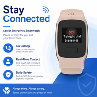 Pulsera de Seguridad para Personas Mayores con Red 2G/3G/4G, Soporte para SIM con Roaming, SMS y Aplicación, Modos de Funcionamiento Dual