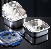 Récipient de stockage d'aliments sous vide en acier inoxydable Boîte de rangement de cuisine scellée pour garder les aliments frais