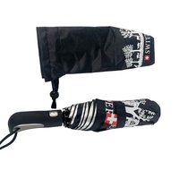 Vente chaude 21 pouces 8K revêtement argenté ouverture et fermeture automatiques 3 plis parapluie impression personnalisée contrôle entièrement automatique pour adultes