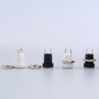 DC022B 5.5*2.1mm 2 Pin Female DC Power Jack Socket Threaded Panel Mount Solder Connector IP65 Protection 12-24V 1A-5A