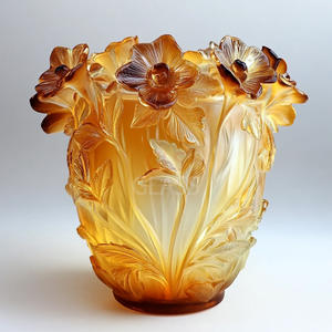 Ornement de décoration intérieure sculpté à la main Vase en cristal - Product Image 5