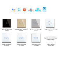 Interruptor Inteligente WiFi Zigbee Tuya Estándar Europeo KLASS de 1, 2 y 3 Botones, Interruptor de Luz de Pared con Pantalla Táctil CE CB, Compatible con Alexa Smart Home