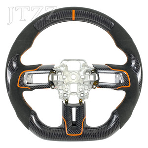 Volant en cuir fibre de carbone pour <span class=keywords><strong>Ford</strong></span> <span class=keywords><strong>Mustang</strong></span> ST RS <span class=keywords><strong>GT</strong></span> 500 <span class=keywords><strong>350</strong></span> Pièces automobiles 2015 2016 2017 2018 2019 2021 2022 2023 - Product Image 1