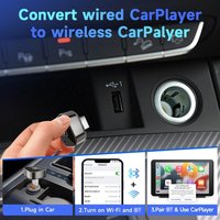 Adaptador Inalámbrico CarPlay 2 en 1 para Autos Android con Diseño Mini USB de KAIWO, Conexión Estable para Apple CarPlay