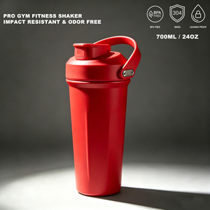 Shaker à protéines en acier inoxydable écologique 700 ml, bouteille isotherme en métal, anti-fuite, inodore, gourde réutilisable - Product Image 1