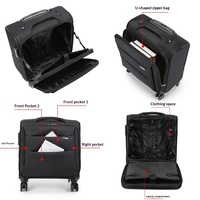 Mini Maleta de Viaje con Ruedas, Maleta Pequeña Multifuncional de Nailon, Equipaje Impermeable Antirrobo, Venta al por Mayor para Aerolíneas