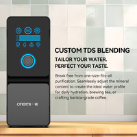 Système d'osmose inverse électrique sans réservoir 7 étapes 600 GPD OEM/ODM sous évier avec moniteur TDS et écran tactile intelligent pour hôtels et extérieur