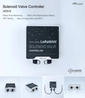 Contrôleur d'électrovanne sans fil Milesight UC51X LoRaWAN contrôle intelligent du débit d'eau pour l'agriculture intelligente