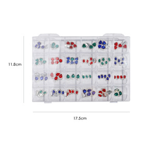 Nuevo Set de 24 Adornos de Uñas con Diamantes de Imitación, Aleación Metálica, Letras 3D de Mariposa y Corazón - Product Image 6