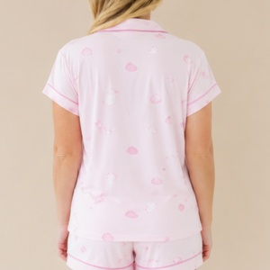 Ensemble de pyjama imprimé à taille élastique pour femme, respirant, décontracté, pour l'été, doux, personnalisé, grandes tailles, <span class=keywords><strong>lingerie</strong></span> - Product Image 4