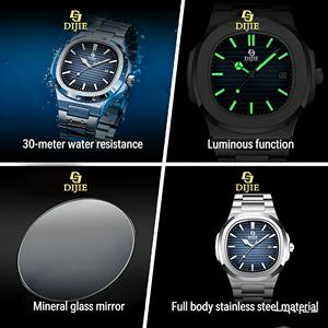 Nuovo Orologio Analogico <span class=keywords><strong>da</strong></span> <span class=keywords><strong>Uomo</strong></span> DIJIE <span class=keywords><strong>di</strong></span> Lusso, Business Casual, Impermeabile 50m, Movimento al Quarzo Ultra-sottile, Lancette, Cassa 41mm, Cinturino in Lega, Con Scatola - Product Image 4