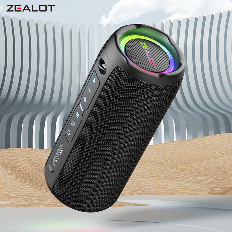 Zealot S49Pro Wireless for 5.2 Speaker Outdoor Portable AUX 20W Dual Speakers RGB LED Wireless Charging Waterproof Mini