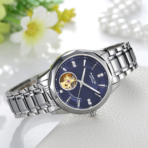 Montre homme chronographe automatique mécanique Miyota en acier inoxydable de luxe personnalisée, cadran à aiguilles, bracelet de 20 mm, résistante à l'eau - Product Image 1
