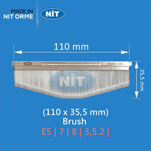 Cepillo para Máquina de Tejer Plana 203254 para Stoll TC OKC HP E4-8, Repuestos con Logotipo NIT, Alto Rendimiento - Product Image 1