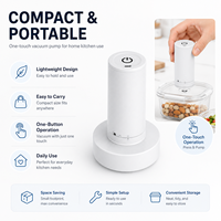Adaptateur 5 en 1 USB rechargeable, pompe à vide portable électrique pour le stockage des aliments, scelleuse sous vide manuelle