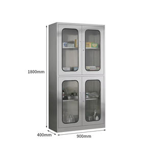 <span class=keywords><strong>Armoire</strong></span> à <span class=keywords><strong>pharmacie</strong></span> en métal pour bureau, <span class=keywords><strong>armoire</strong></span> de <span class=keywords><strong>cuisine</strong></span> en acier inoxydable, facile à nettoyer, multifonctionnelle avec serrure à clé pour usage commercial - Product Image 2