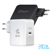 Cargador Rápido PD de 240 W con Enchufe Europeo, Certificación CE FCC, Tipo C, Cargador GaN de 240 W para iPhone 16