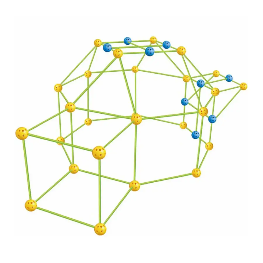 Costruzione flessibile Fort Building Kit tenda fai da te inserita perline Puzzle giocattolo assemblaggio educativo blocchi giocattoli