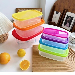레인보우 7PC 플라스틱 신선한 유지 주방 주최자 냉장고 식품 저장 용기 야채 및 과일 상자 세트 - Product Image 3