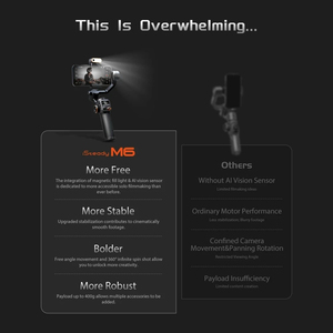 Hohem <span class=keywords><strong>iSteady</strong></span> M6 KIT Handheld Gimbal Estabilizador Selfie Trípode para Smartphone con AI Magnetic Fill Light Video Lighting - Product Image 6