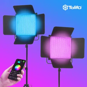 TOLIFO 비디오 사진 빛 RGB 사진 응용 프로그램 DMX 밝은 바이 컬러 led 패널 빛 비디오 촬영 촬영 vlog 스트리밍 스튜디오