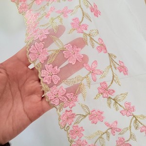 Thiết kế mới hoa thêu ren trang trí Handmade Tulle ren vải TRIM cho quần áo Wedding Evening DRESS ren cắt tỉa - Product Image 2