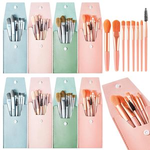 Premium <b>Mini</b> 8pcs Travel Makeup Brushes Gift Set Soft Synthetic Bristles Cosmetics <b>Tools</b> Eyeshadow Face Blush Make up Brush <b>Kit</b> - Product Image 1
