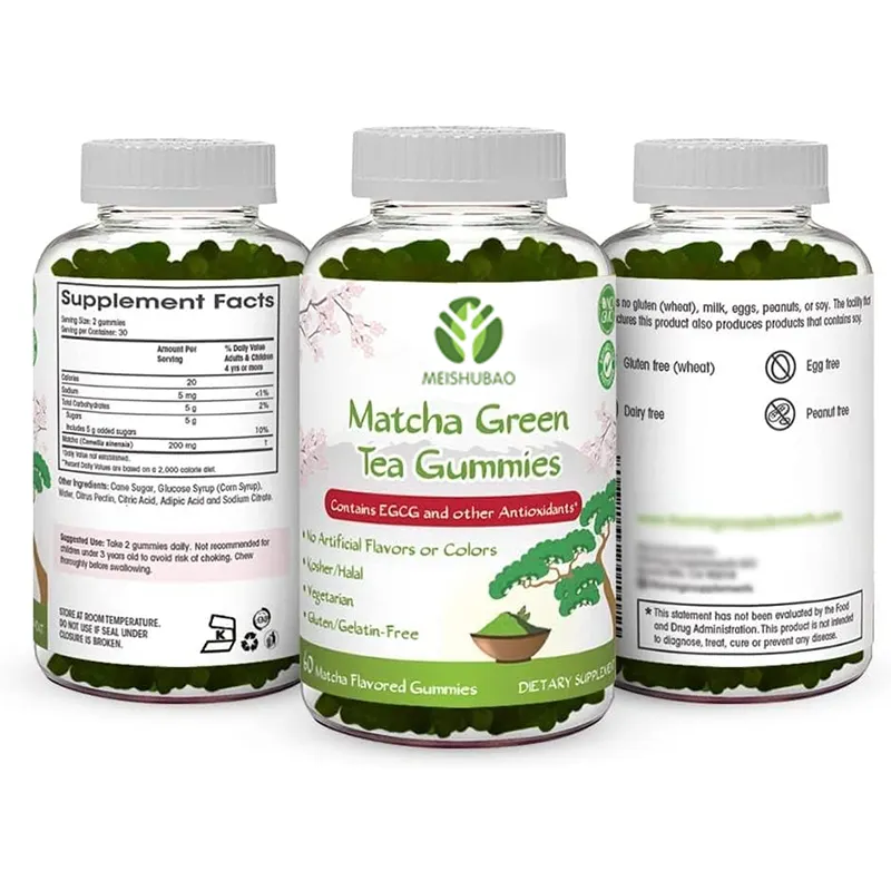 Factory wholesale price matcha green tea matcha slim tea gummies supplement