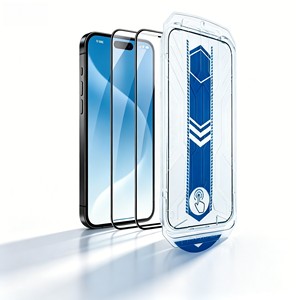 Accessoires pour téléphones mobiles : Protection d'écran en verre trempé HD transparent de 0,33 mm avec colle intégrale pour <span class=keywords><strong>iPhone</strong></span> 16 17 Pro Max, application facile - Product Image 1