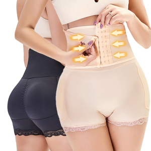 Body gainant amincissant <span class=keywords><strong>taille</strong></span> <span class=keywords><strong>haute</strong></span> pour femme, respirant, effet ventre plat, rembourré, rehausseur de fesses, en polyester/coton, séchage rapide - Product Image 1