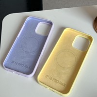 Coque magnétique en silicone pour iPhone 18 17 16 Pro Max avec bouton IA, protection intégrale, toucher agréable, anti-traces de doigts et protection d'objectif