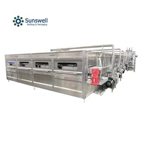 Bouteille de pulvérisation en verre, bouteille en plastique, canette en aluminium, Tunnel de refroidissement, pasteuriseur pour remplissage à chaud, jus, lait, café, boisson