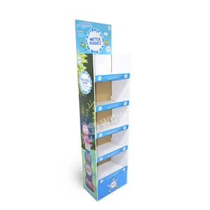 Pop-up Wellpappe Boden Stand Display Karton Display Clips Wellpappe Papier Wellpappe Display 5 Regale