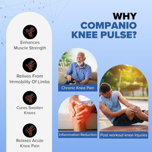 Dispositif de thérapie du genou rechargeable à dizaines et vibration pour le soulagement de l'inflammation et la flexibilité articulaire - Product Image 5