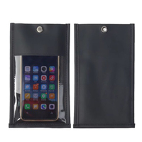 Étui de protection anti-photo en cuir PU avec fermoir magnétique verrouillable, pochette pour téléphone portable, sac de téléphone portable anti-caméra pour l'extérieur