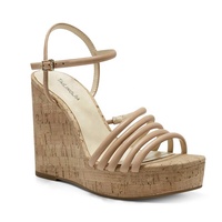 Sandales compensées de grande taille pour femme, chaussures d'été à talons compensés en liège, grandes pointures