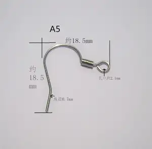 Accessoires en acier inoxydable hyperallergénique boucles d'oreilles résultats et composants crochet matériel fournitures de fabrication de bijoux fil d'oreille