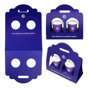 Nuevo Portavasos Personalizado para 2 o 4 Bebidas, con Asa, Protección UV, Papel Artístico de 2mm de Grosor, para Llevar Café, Té o Otras Bebidas Calientes - Product Image 6