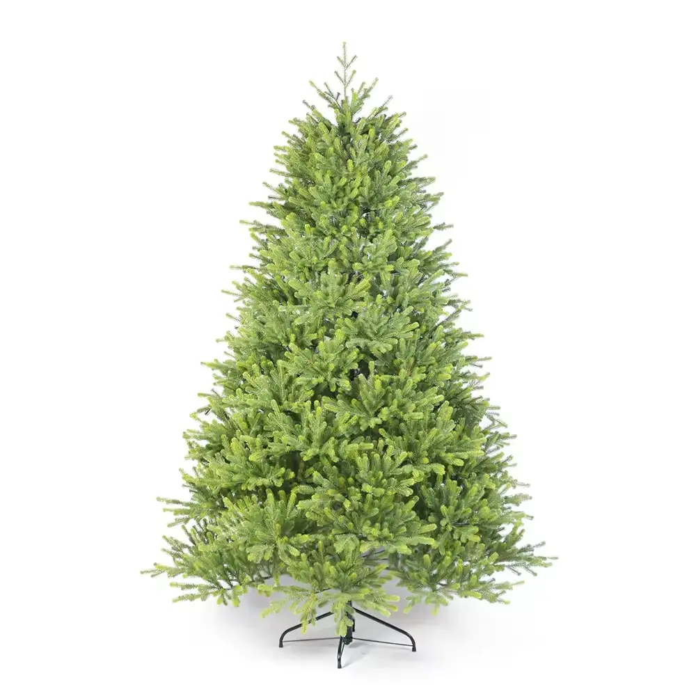 Árvore de Natal artificial PE customizável de plástico luxuoso verde novo estilo 4ft 5ft 6ft 7ft 8ft 9ft