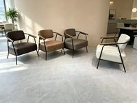 Ensemble table et chaises de négociation de luxe léger italien pour bureau commercial, hôtel, café, espace lounge, avec canapé et fauteuil