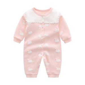 Combinaisons 100 % coton pour bébés filles, imprimées et adorables, pour le printemps et l'automne, 0-18 mois, vente en gros - Product Image 4