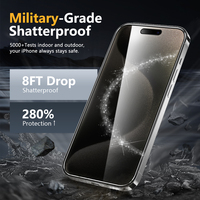Protection d'Écran de Confidentialité LFD 01 pour iPhone 11/12/13/14/15/16/17 Pro Max en Verre Trempé Anti-Espion pour Téléphones Mobiles